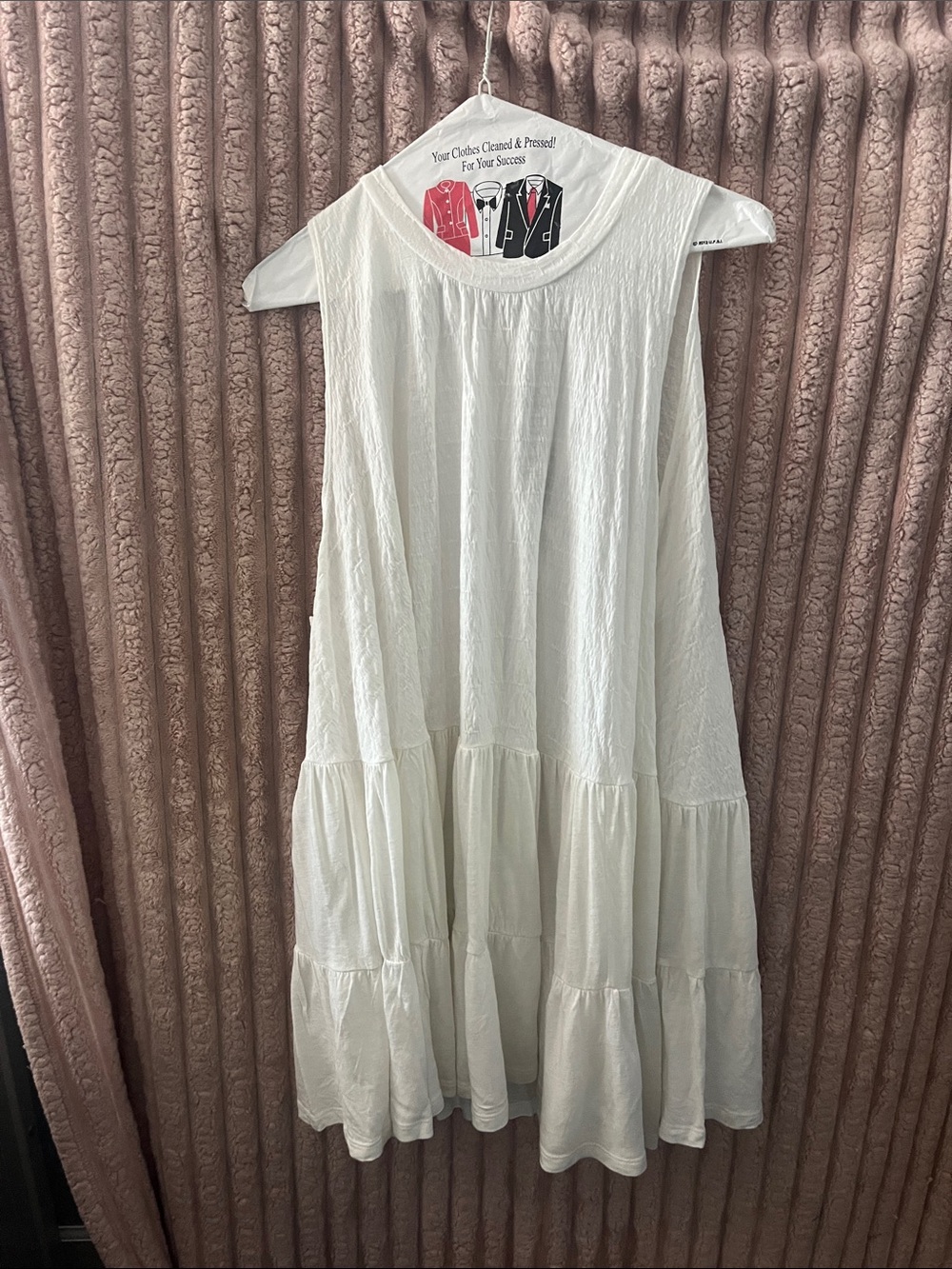 Free People Cream Tiered Sleeveless Girls' Dress